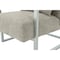 Armen Living Skyline Modern Accent Chair In Gray Linen and Steel Legs LCSKCHGR - alternate 5